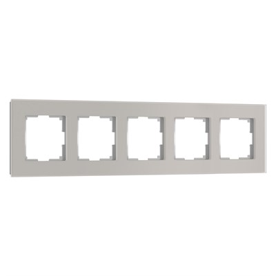 Рамка из стекла на 5 постов Senso дымчатый soft-touch W0053117 a069971 - фото 263079