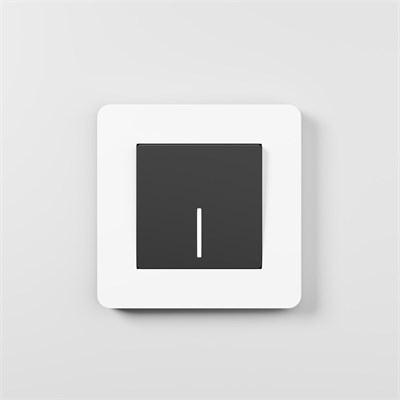 W0013068/ Рамка на 1 пост Split (белый/черный, soft-touch) W0013068 a067988 - фото 263220