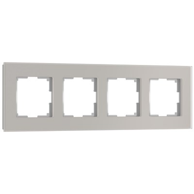 Рамка из стекла на 4 поста Senso дымчатый soft-touch W0043117 a067418 - фото 263232