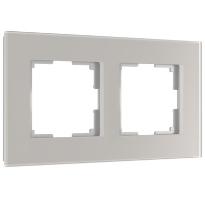 Рамка из стекла на 2 пост Senso дымчатый soft-touch W0023117 a067415 - фото 263238