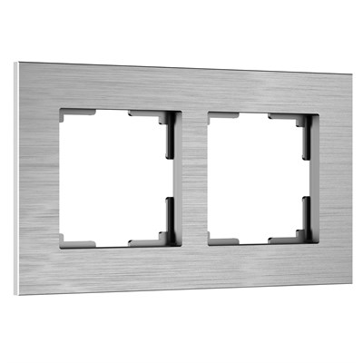 Рамка из металла на 2 поста АluMax алюминий W0023506 a066327 - фото 263328