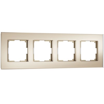 Рамка из стекла на 4 поста Senso шампань soft-touch W0043111 a064579 - фото 263365