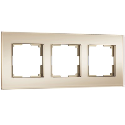 Рамка из стекла на 3 поста Senso шампань soft-touch W0033111 a064578 - фото 263369