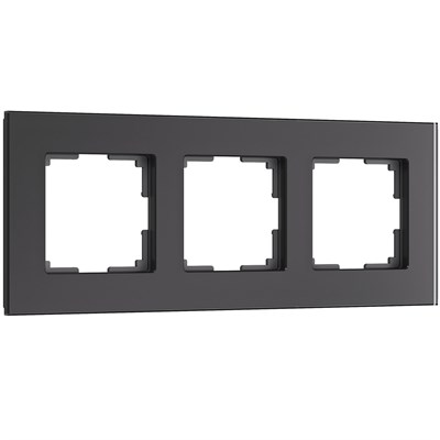 Рамка из стекла на 3 поста Senso черный soft-touch W0033108 a064574 - фото 263382