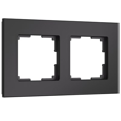 Рамка из стекла на 2 поста Senso черный soft-touch W0023108 a064573 - фото 263385