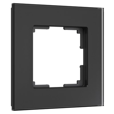 Рамка из стекла на 1 пост Senso черный soft-touch W0013108 a064572 - фото 263388