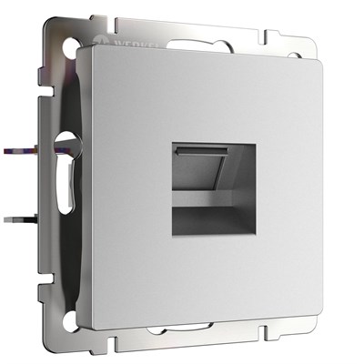 Розетка Ethernet RJ-45 (серебряный матовый) W1181065 a063620 - фото 263551