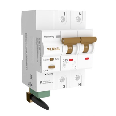 Умный автоматический выключатель 2 P 63 A C 6 kA W1002P6301 a063127 - фото 263685