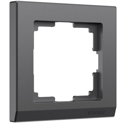 Рамка из поликарбоната на 1 пост Stark графит матовый W0011864 a063115 - фото 263712