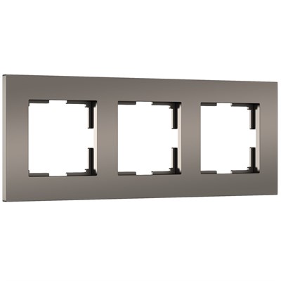 Рамка из поликарбоната на 3 поста Slab бронза софт W0032963 a062814 - фото 263787