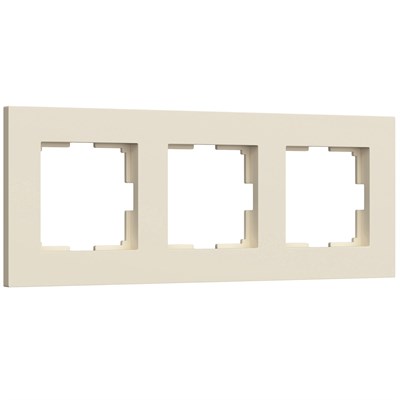 Рамка из поликарбоната на 3 поста Slab айвори софт W0032962 a062808 - фото 263805