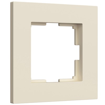Рамка из поликарбоната на 1 пост Slab айвори софт W0012962 a062805 - фото 263812