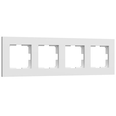 Рамка из поликарбоната на 4 поста Slab белый софт W0042961 a062797 - фото 263831
