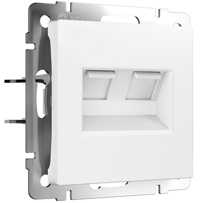 Розетка двойная Ethernet RJ-45 (белый матовый) W1181161 a062408 - фото 264088