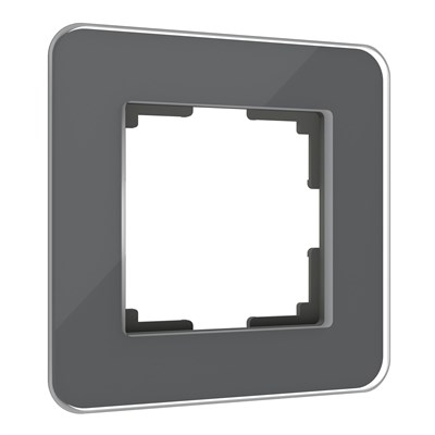 Рамка из стекла на 1 пост Elite графит W0012440 a057878 - фото 264486
