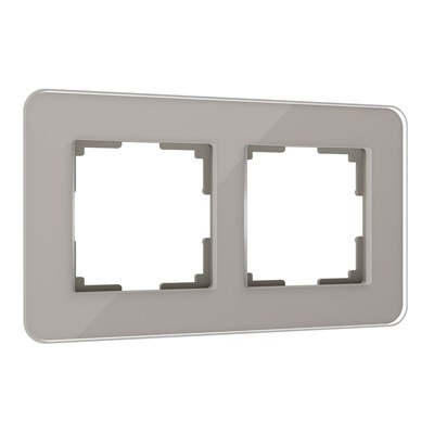 Рамка из стекла на 2 поста Elite дымчатый W0022417 a057875 - фото 264500