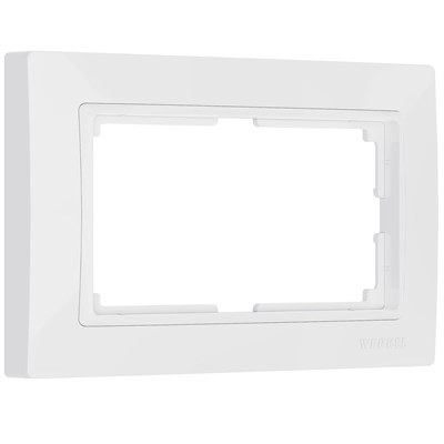 Рамка из поликарбоната для двойной розетки Snabb Basic белый W0082001 a051304 - фото 265345