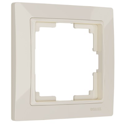Рамка из поликарбоната на 1 пост Snabb Basic слоновая кость W0012003 a051297 - фото 265362