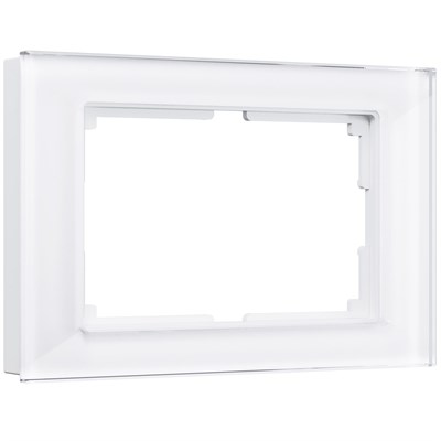 Рамка из стекла для двойной розетки Favorit белый W0081101 a051191 - фото 265500