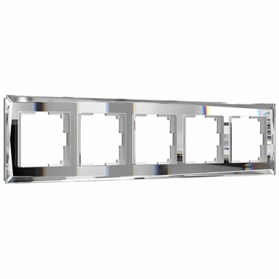 Рамка из стекла на 5 постов Diamant зеркальный W0051220 a051016 - фото 265749