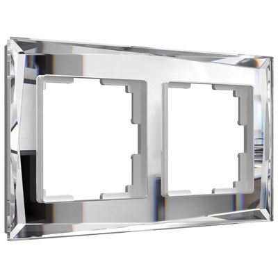 Рамка из стекла на 2 поста Diamant зеркальный W0021220 a051015 - фото 265751