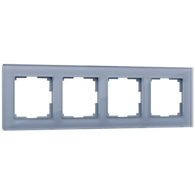 Рамка из стекла на 4 поста Favorit серый W0041115 a050966 - фото 265821