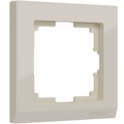 Рамка из пластика на 1 пост Stark слоновая кость W0011803 a050918 - фото 265908