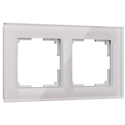 Рамка из стекла на 2 поста Favorit дымчатый W0021117 a050895 - фото 265962