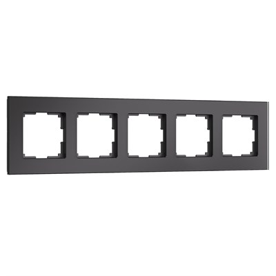 Рамка из стекла на 5 постов Senso черный soft-touch W0053108 a069969 - фото 266679