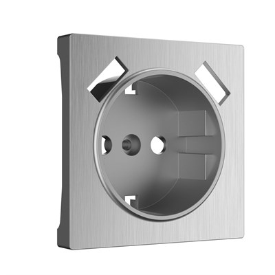 Накладка для розетки USB (cеребряный рифленый) W1179509 a051365 - фото 282775