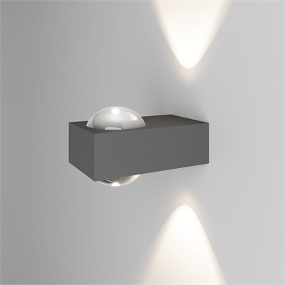 Уличный настенный светильник со светодиодами Lenses серый 35191/W a070452 - фото 296428