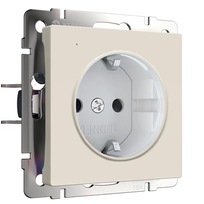 Розетка с подсветкой W (айвори матовый) W1171462 a069610