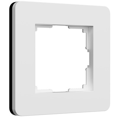 W0013068/ Рамка на 1 пост Split (белый/черный, soft-touch) W0013068 a067988