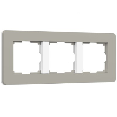 Рамка на 3 поста Split (дымчатый/белый, soft-touch) W0033067 a067262 - фото 299322