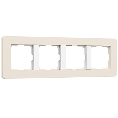W0043066/ Рамка на 4 поста Split (айвори/белый, soft-touch) W0043066 a067257