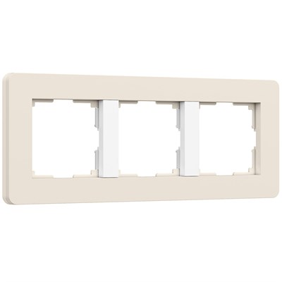 W0033066/ Рамка на 3 поста Split (айвори/белый, soft-touch) W0033066 a067256