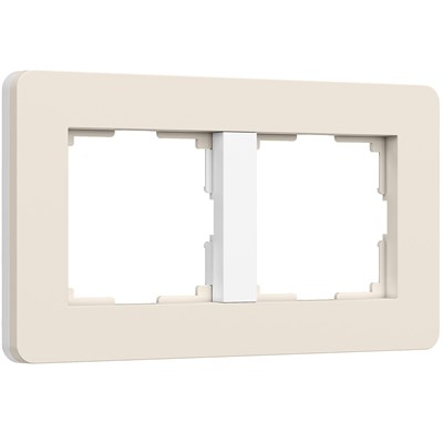 W0023066/ Рамка на 2 поста Split (айвори/белый, soft-touch) W0023066 a067254