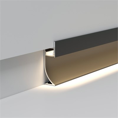 Алюминиевый профиль для плинтуса под светодиодную ленту LL-2-ALP021 a066619