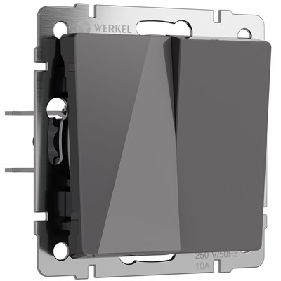 Перекрестный выключатель двухклавишный (графит акрил) W1123044 a064097 - фото 302516