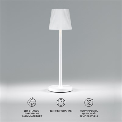 Уличный настольный светодиодный светильник Mist с аккумулятором TL70220 белый a063928 - фото 302807