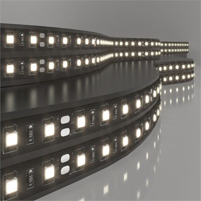 Светодиодная лента 120 Led 9,6 Вт IP20, 4200K дневной белый, 5 м 2835 24V 120Led 9,6W IP20 Black a063873