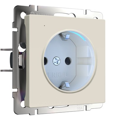 Розетка с подсветкой (айвори матовый) W1171462 a062424