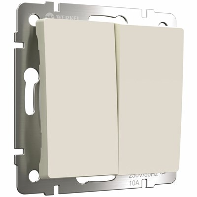 Выключатель двухклавишный проходной (айвори матовый) W1122062 a059281