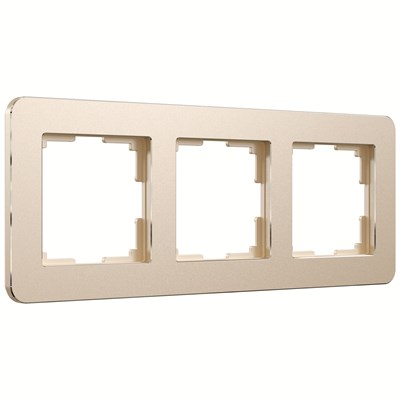 Рамка из металла на 3 поста Platinum шампань W0032611 a059217