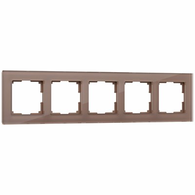 Рамка из стекла на 5 постов Favorit латте W0051142 a058822
