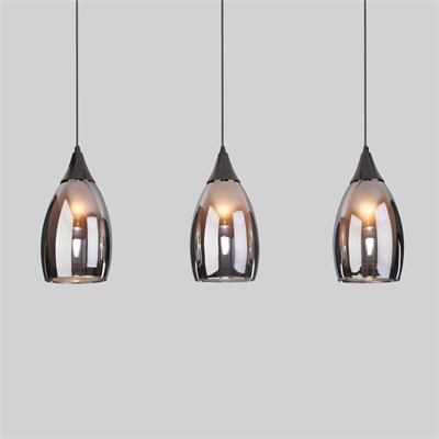 Подвесной светильник со стеклянным плафоном 50285/3 черный жемчуг a056840