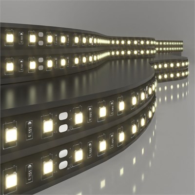 Светодиодная лента 24 В 14,4 Вт/м 60 Led/м 5050 IP20, тёплый белый 3300K, Black, 5 м Лента светодиодная 24V 14,4W 60Led 5050 IP20 тёплый белый, Black, 5м a053682