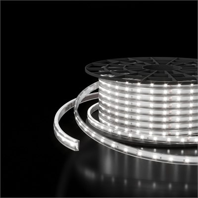Светодиодная лента 220 В 8 Вт/м 60 Led/м 2835 IP65, холодный белый 6500K, 50 м Лента светодиодная 220V 8W 60Led 2835 IP65 холодный белый, 50 м a053638