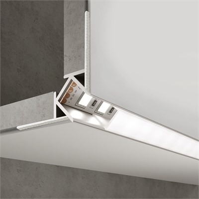 Встраиваемый угловой алюминиевый профиль (внешний угол) для светодиодной ленты LL-2-ALP015 a053635