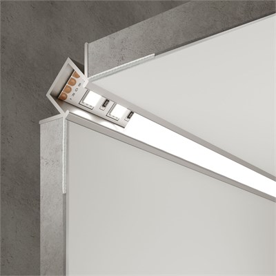 Встраиваемый угловой алюминиевый профиль (внутренний угол) для светодиодной ленты LL-2-ALP014 a053634